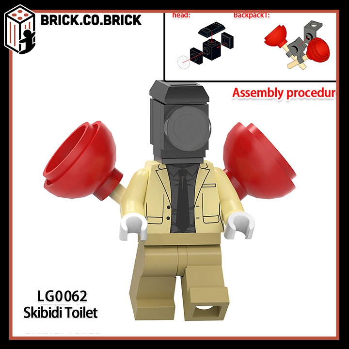 Toilet Man Đồ chơi  Series Super Titan Monitor Man Mô hình Lắp ráp Nhân vật Minifigures Bồn cầu LG1008