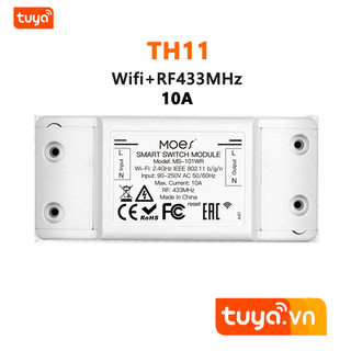 Công tắc wifi và rf điều khiển từ xa tuya th11