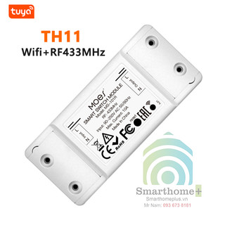 Công tắc wifi và rf điều khiển từ xa tuya th11
