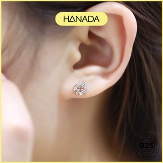 Bông Tai Bạc 925 Hanada Bốn Hạt Đá 0657 C14