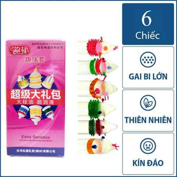 [Mua 5 Tặng 1 Hộp] Bao cao su Runbo, BCS Gai Bi Râu, Tăng Khoái Cảm, Kéo Dài Thời Gian. Blue shop 247