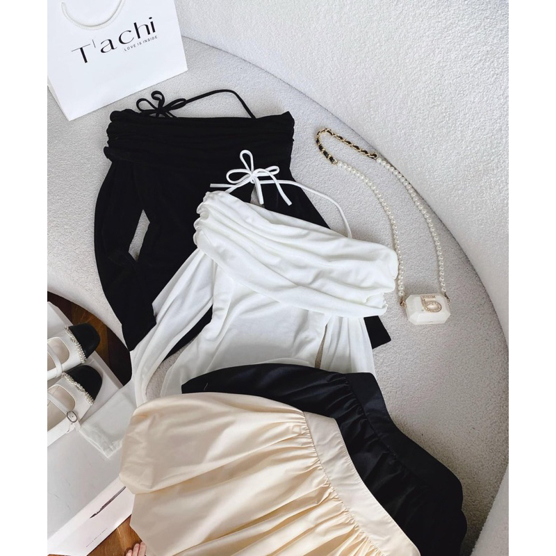 SET TRỄ VAI BLING KÈM VÁY BÍ