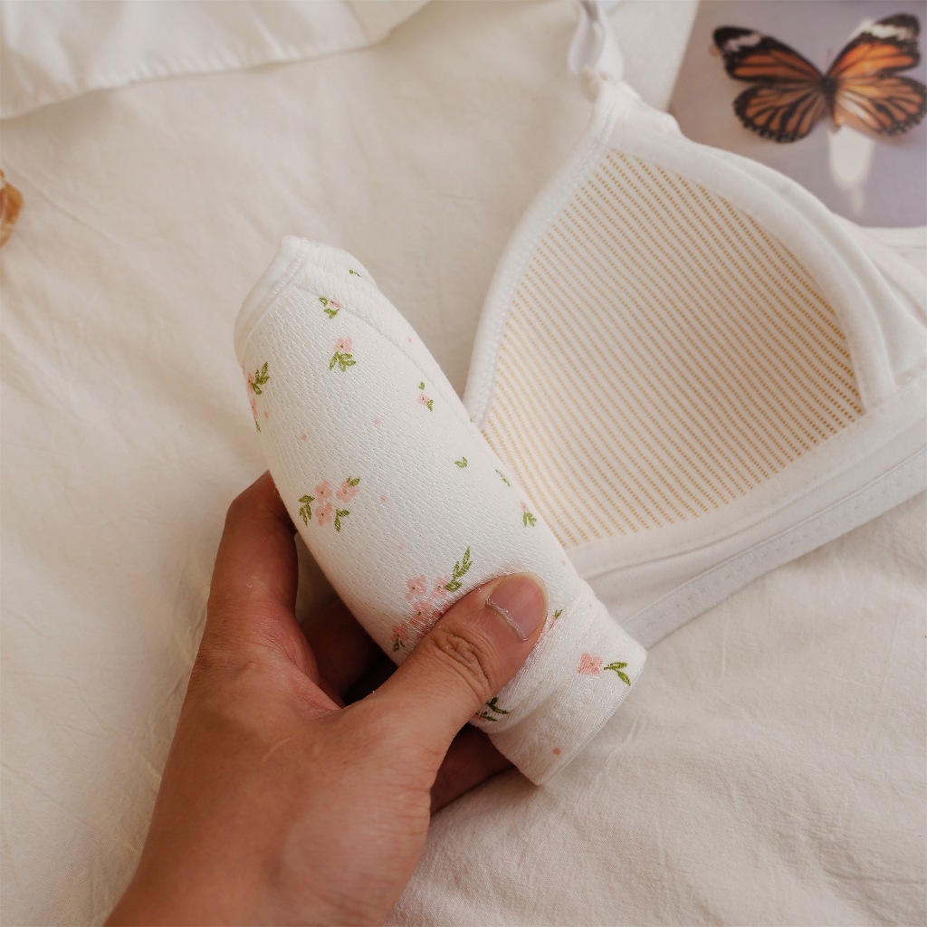 Áo Ngực Không Gọng Mút Mỏng H&L BOUTIQUE Áo Lót Nữ Cotton Đũi 3 Nấc Cài Chắc Chắn AMYBRA A343