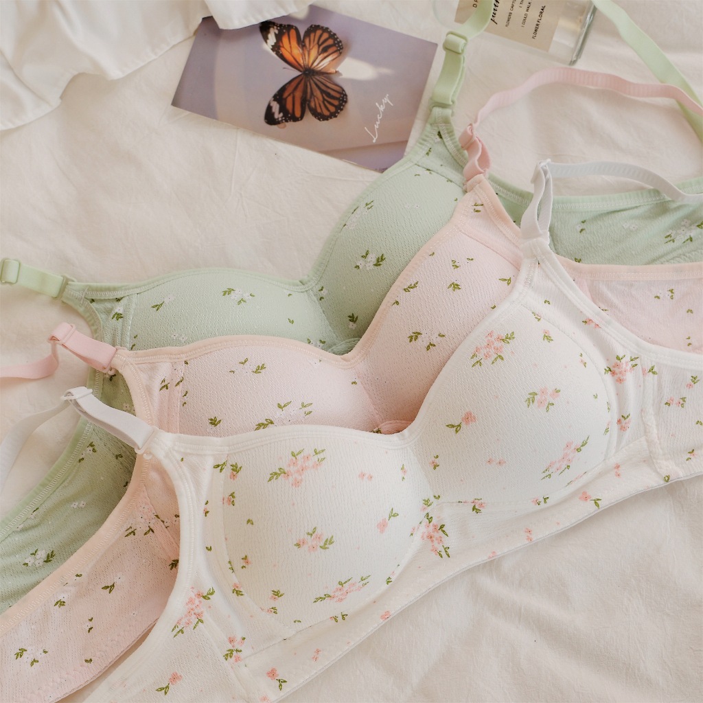 Áo Ngực Không Gọng Mút Mỏng H&L BOUTIQUE Áo Lót Nữ Cotton Đũi 3 Nấc Cài Chắc Chắn AMYBRA A343