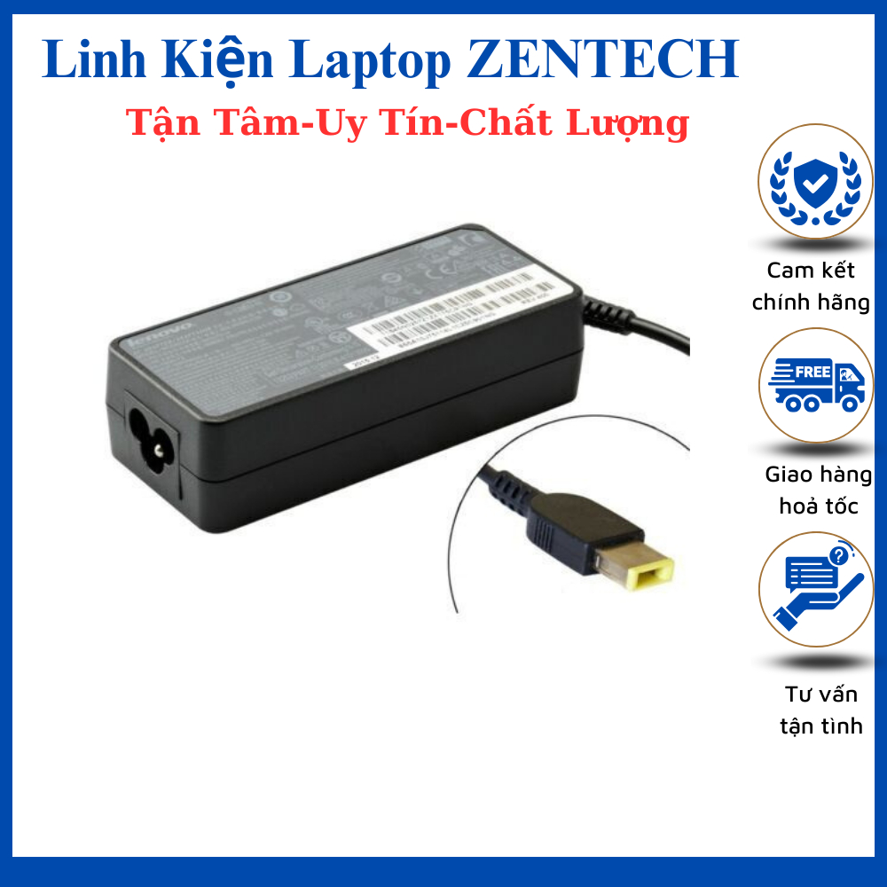 Sạc Laptop Lenovo Thinkpad X1, X1 Carbon 20V - 3.25A - 65W - Chân Vuông USB - New ZIN - Bảo Hành Nhanh Chóng