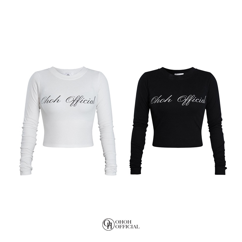 Áo tay dài in chữ OHOH