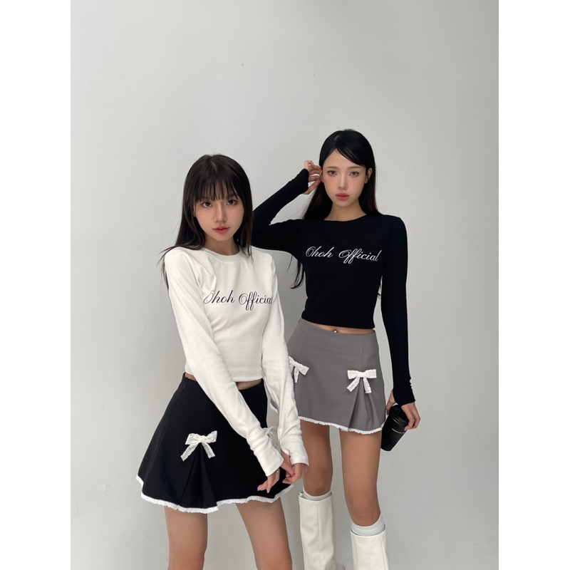 Áo tay dài in chữ OHOH