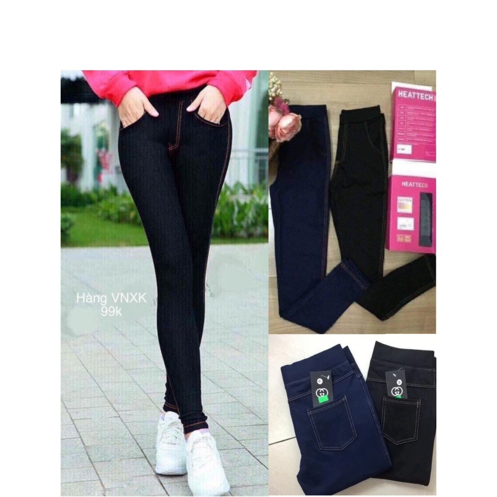 Quần Legging Giả Jean Dài - Giả Bò Jean Nữ Cao Cấp Big Size Chất Thun Dày Dặn Cao Cấp Mềm Mịn -mã Giả Bò Dài