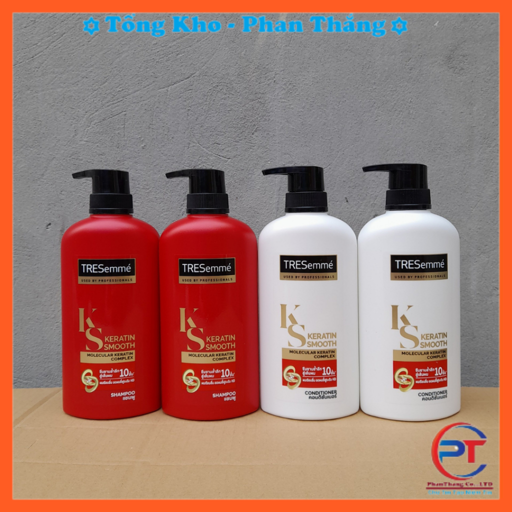 Dầu Gội, Dầu Xả TRESemme 400ml Thái Lan Chính Hãng, Chuẩn Salon Chuyên Nghiệp, Keratin Vào Nếp Suôn Mượt