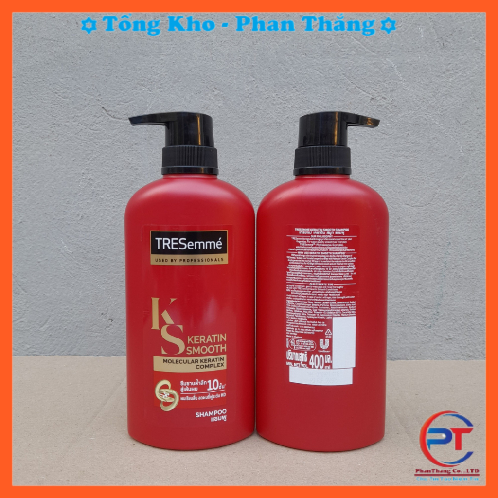 Dầu Gội, Dầu Xả TRESemme 400ml Thái Lan Chính Hãng, Chuẩn Salon Chuyên Nghiệp, Keratin Vào Nếp Suôn Mượt