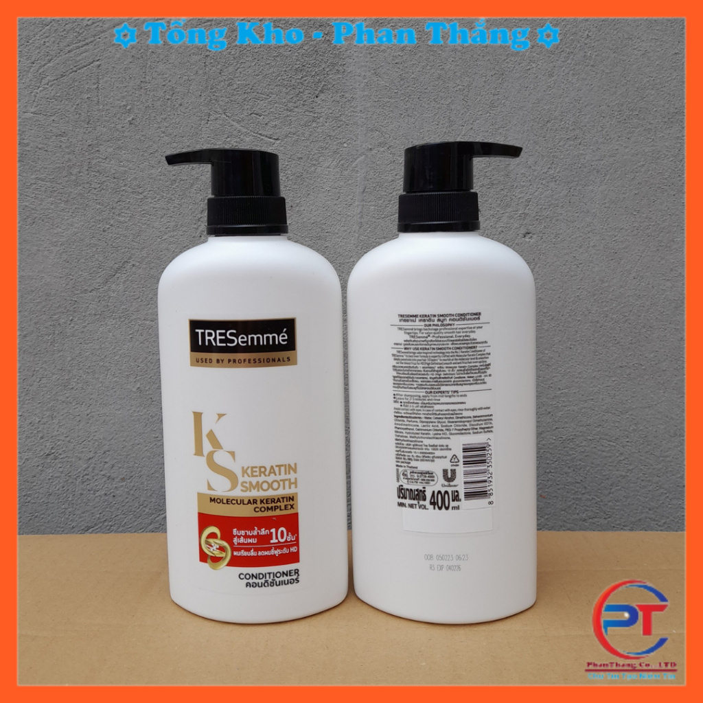Dầu Gội, Dầu Xả TRESemme 400ml Thái Lan Chính Hãng, Chuẩn Salon Chuyên Nghiệp, Keratin Vào Nếp Suôn Mượt