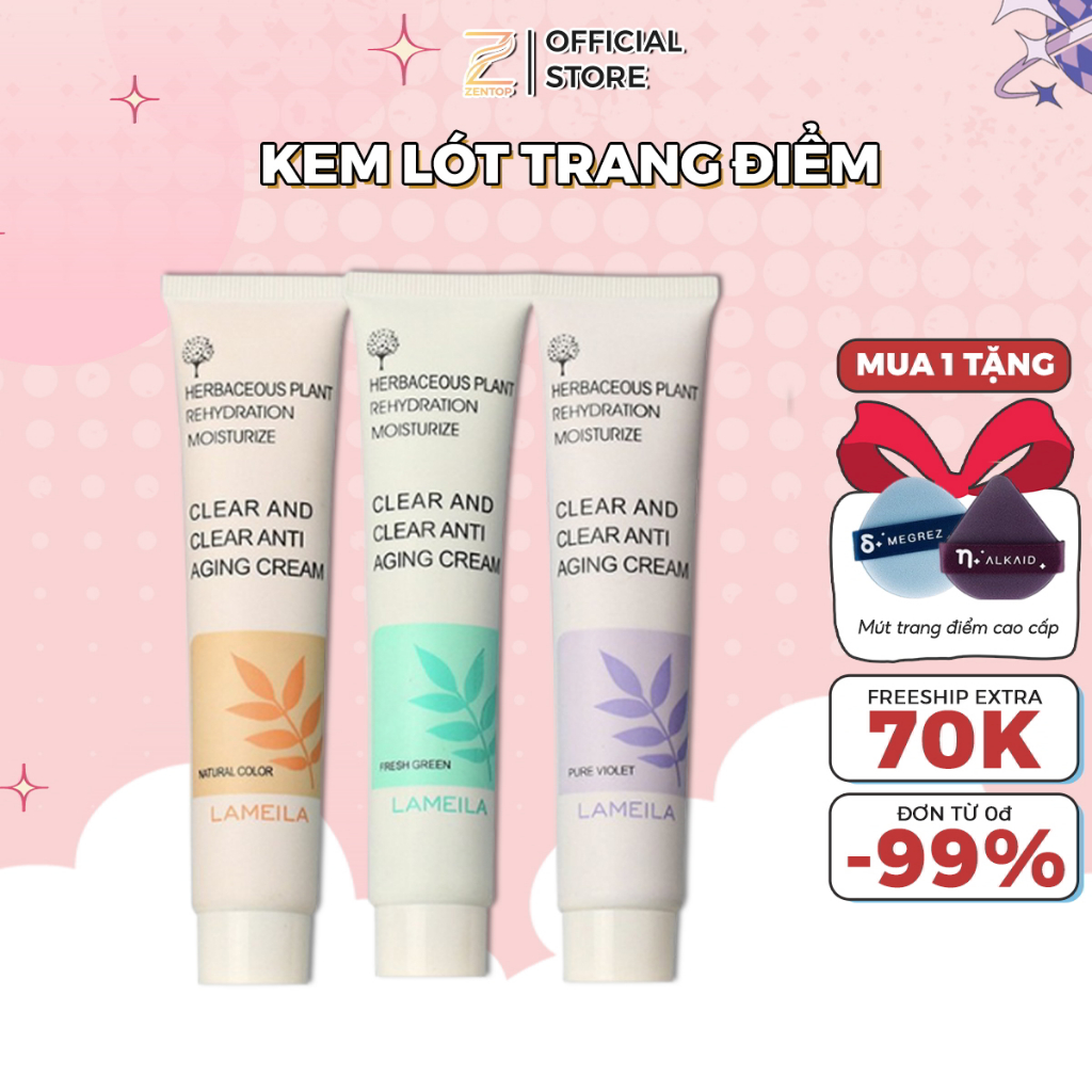 Kem lót trang điểm đa năng Bioaqua True Isolation Make Up Base kem lót giúp che khuyết điểm ZENTOP