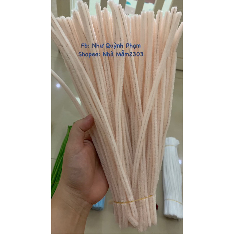 CHUẨN LOẠI 1 Kẽm nhung màu KEM SÁNG lông đều và mịn