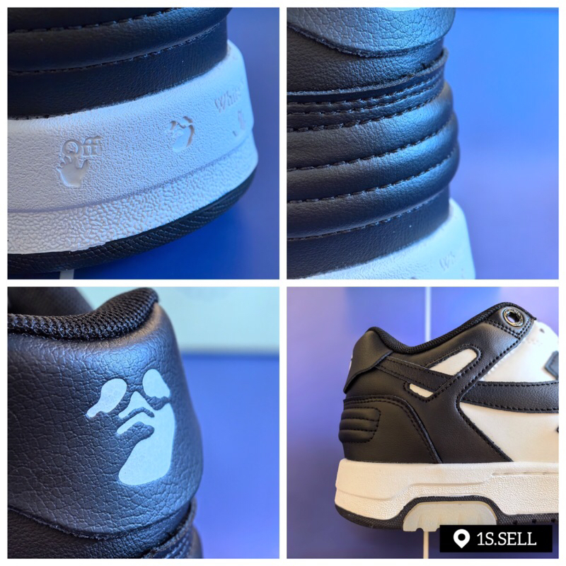 Giày sneaker out Offcie OW "black white/unc blue