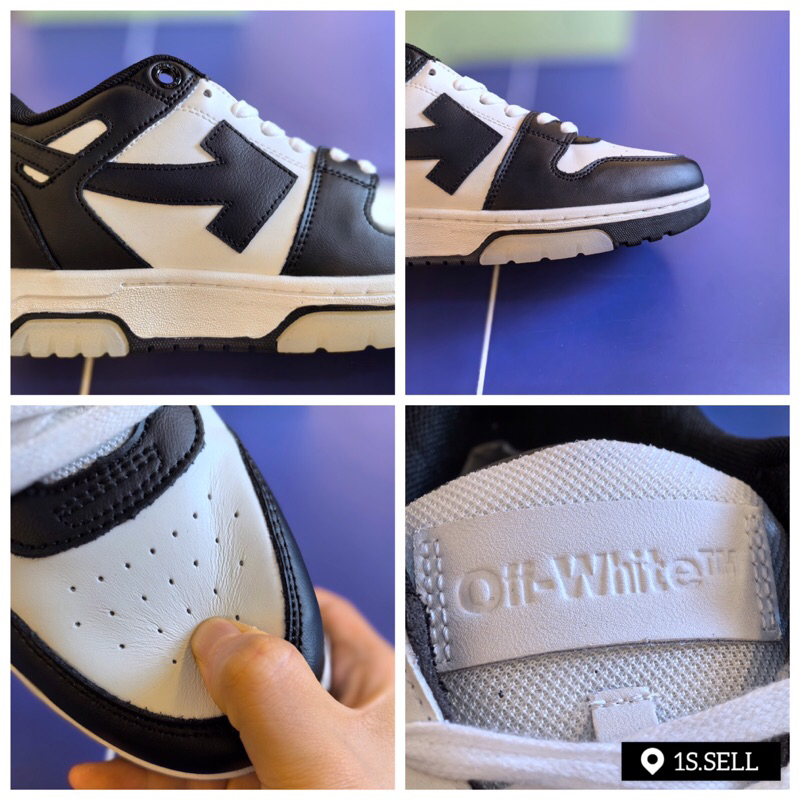 Giày sneaker out Offcie OW "black white/unc blue