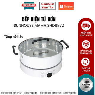 Bếp điện từ đơn cảm ứng sunhouse mama shd6872 - 2000w, tặng kèm nồi lẩu
