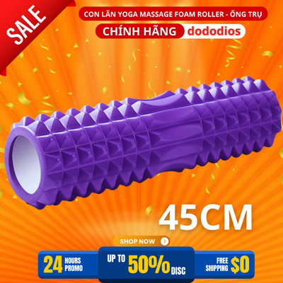Con Lăn Yoga Dododios Massage Giãn Cơ Foarm Roller Cao Cấp - Màu Tím