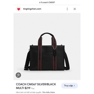 [Hàng xuất chuẩn] Túi coach tote công sở size lớn