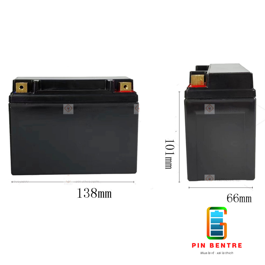 Vỏ bình Ắc Quy 12N6.5Ah chế Ắc quy xe máy và máy phun thuốc..vv