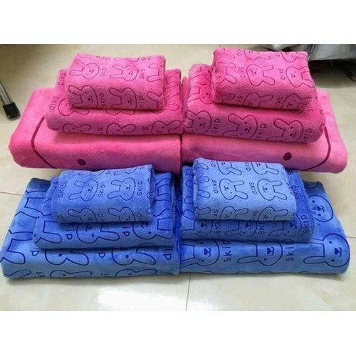 Bộ 3 Khăn: Khăn Tắm - Khăn Mặt - Khăn Lau Đầu .