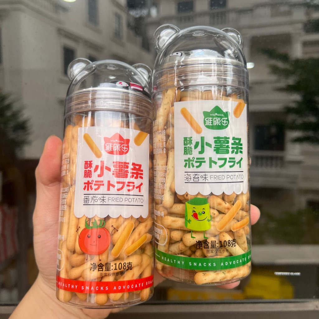 Bánh Que Khoai Tây Fried Potato Đài Loan 108g Vị Rong Biển, Vị Cà Chua