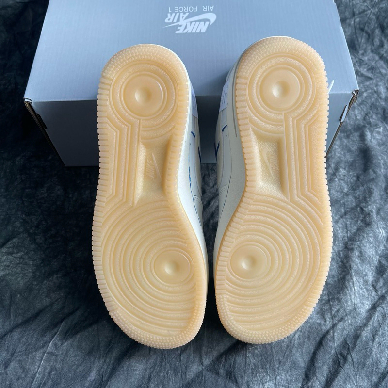 Giày Thể Thao Sneaker A/F1 Trắng Viền Xanh Dạ Quang 2023 Siêu Hot Cao Cấp