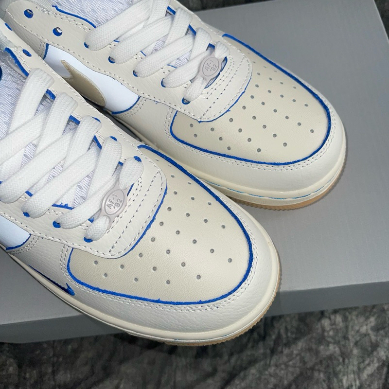 Giày Thể Thao Sneaker A/F1 Trắng Viền Xanh Dạ Quang 2023 Siêu Hot Cao Cấp