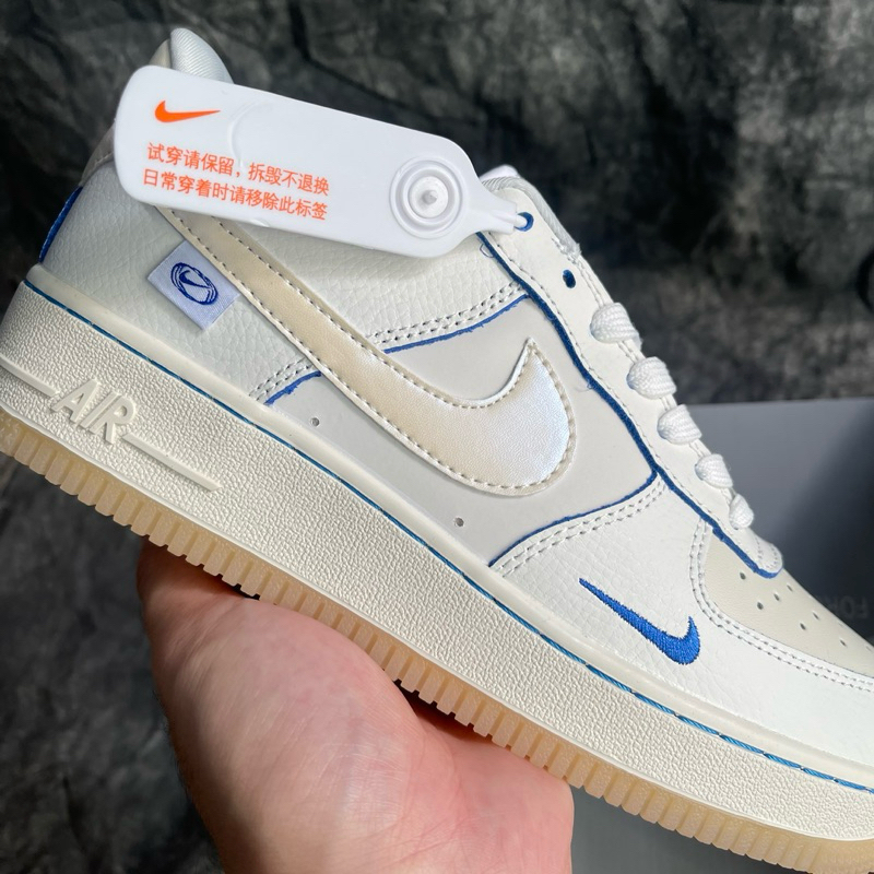 Giày Thể Thao Sneaker A/F1 Trắng Viền Xanh Dạ Quang 2023 Siêu Hot Cao Cấp