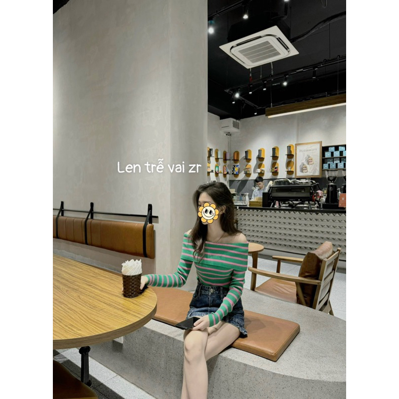 ÁO LEN TRỄ VAI 2 MÀU