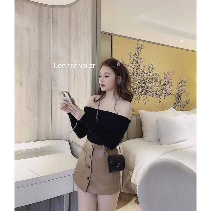 ÁO LEN TRỄ VAI 2 MÀU