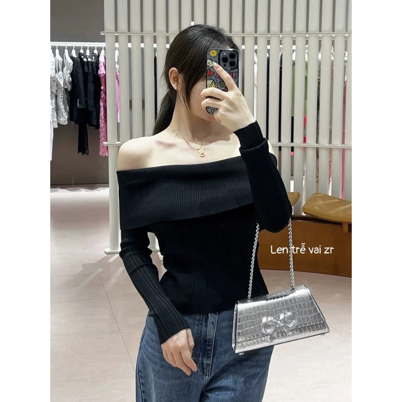 ÁO LEN TRỄ VAI 2 MÀU