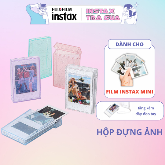 Hộp đựng ảnh Caiul kèm dây đeo dành cho dòng Film Instax Mini