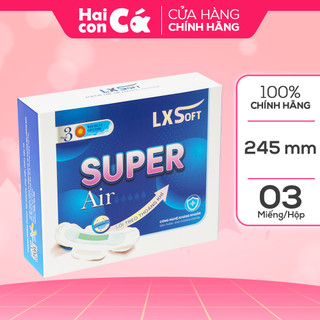 Băng vệ sinh Super Air LXSoft chính hãng Hàn Quốc siêu thấm hút, lõi treo thoáng khí