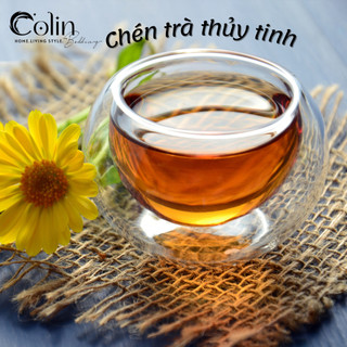 Bộ 6 chén trà thủy tinh 2 lớp cách nhiệt