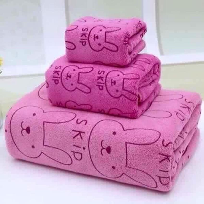 Bộ 3 Khăn: Khăn Tắm - Khăn Mặt - Khăn Lau Đầu .