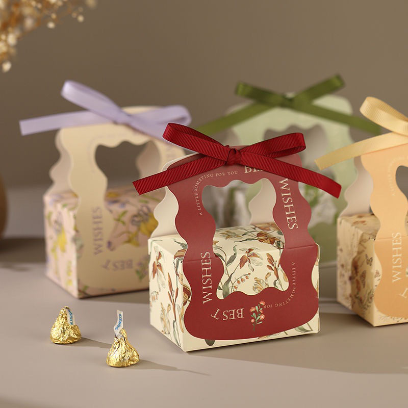 Túi hộp hoa màu pastel quai nơ đựng quà tặng : nước hoa, mỹ phẩm ... xinh xắn, dễ thương