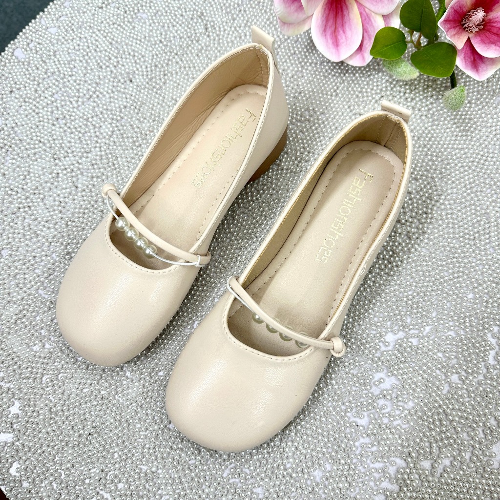 Giày búp bê đế cao su quai ngang dây ngọc Thiên An TA32 Form 1.5