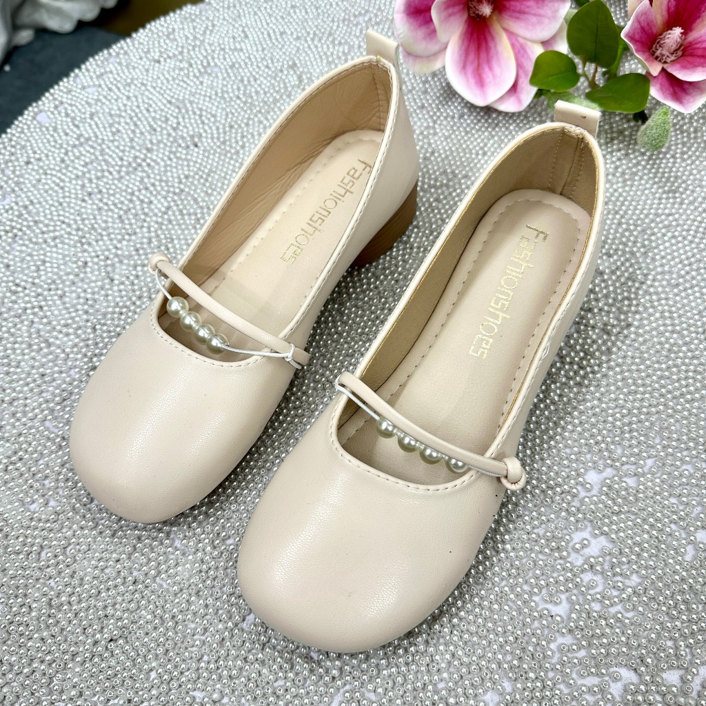 Giày búp bê đế cao su quai ngang dây ngọc Thiên An TA32 Form 1.5