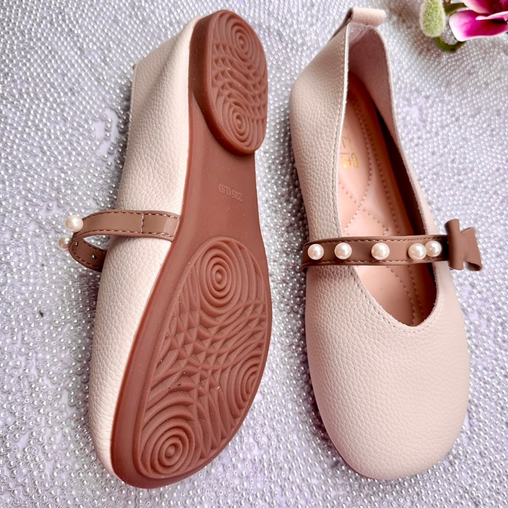 Giày bệt đế dẻo phối quai ngọc hàng QC Thiên An