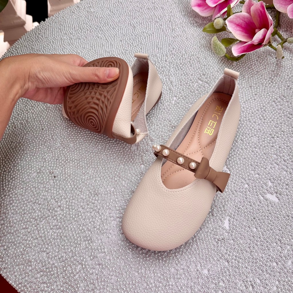 Giày bệt đế dẻo phối quai ngọc hàng QC Thiên An