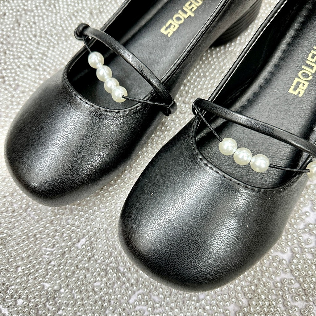 Giày búp bê đế cao su quai ngang dây ngọc Thiên An TA32 Form 1.5