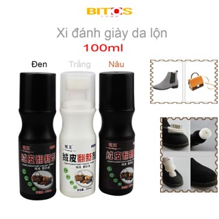  Xi đánh giày da lộn làm sạch phục hồi bảo vệ giày da như mới gồm 3 màu đen nâu không màu-XGRT18 