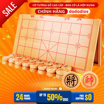 Bộ Cờ Tướng Gỗ Tự Nhiên, Cờ Tướng Nhựa Nam Châm Cao Cấp 40 X 35 Cm Có Chọn Size Quân Cờ, Hàng Chính Hãng Dododios