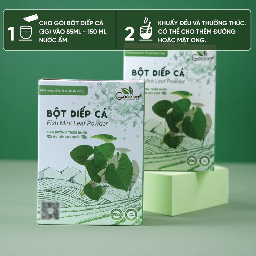 Bột diếp cá nguyên chất Goce - 45g  ST