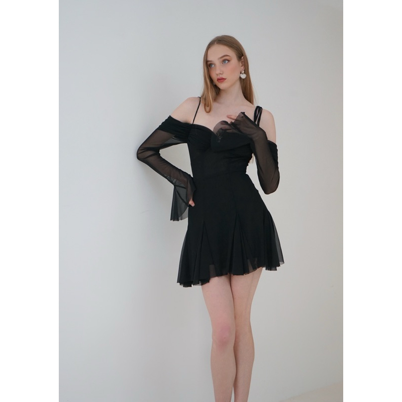 KAIA | Đầm trễ vai thun lưới kiểu nữ - Meera Dress