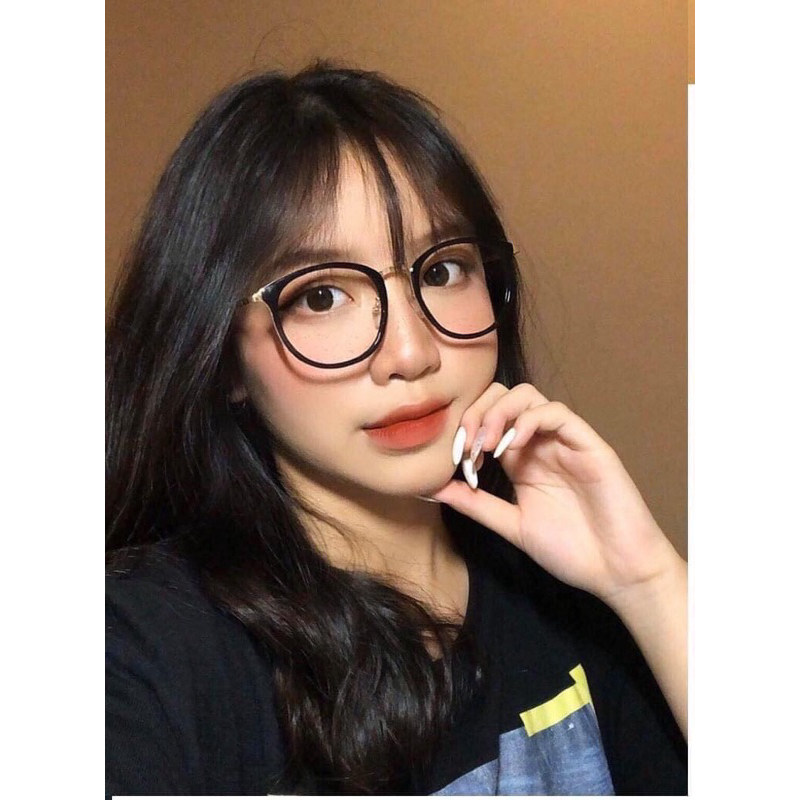 Gọng Kính Cận Kim Loại Nam Nữ Mắt Tròn Nhiều Màu Thời Trang Tiktok Hot 9228