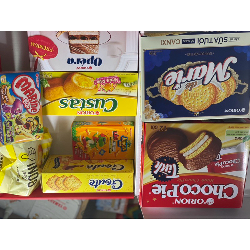 HỘP QUÀ CHOCOPIE ORION AN TẾT SIÊU NHIỀU VỊ BÁNH KẸO