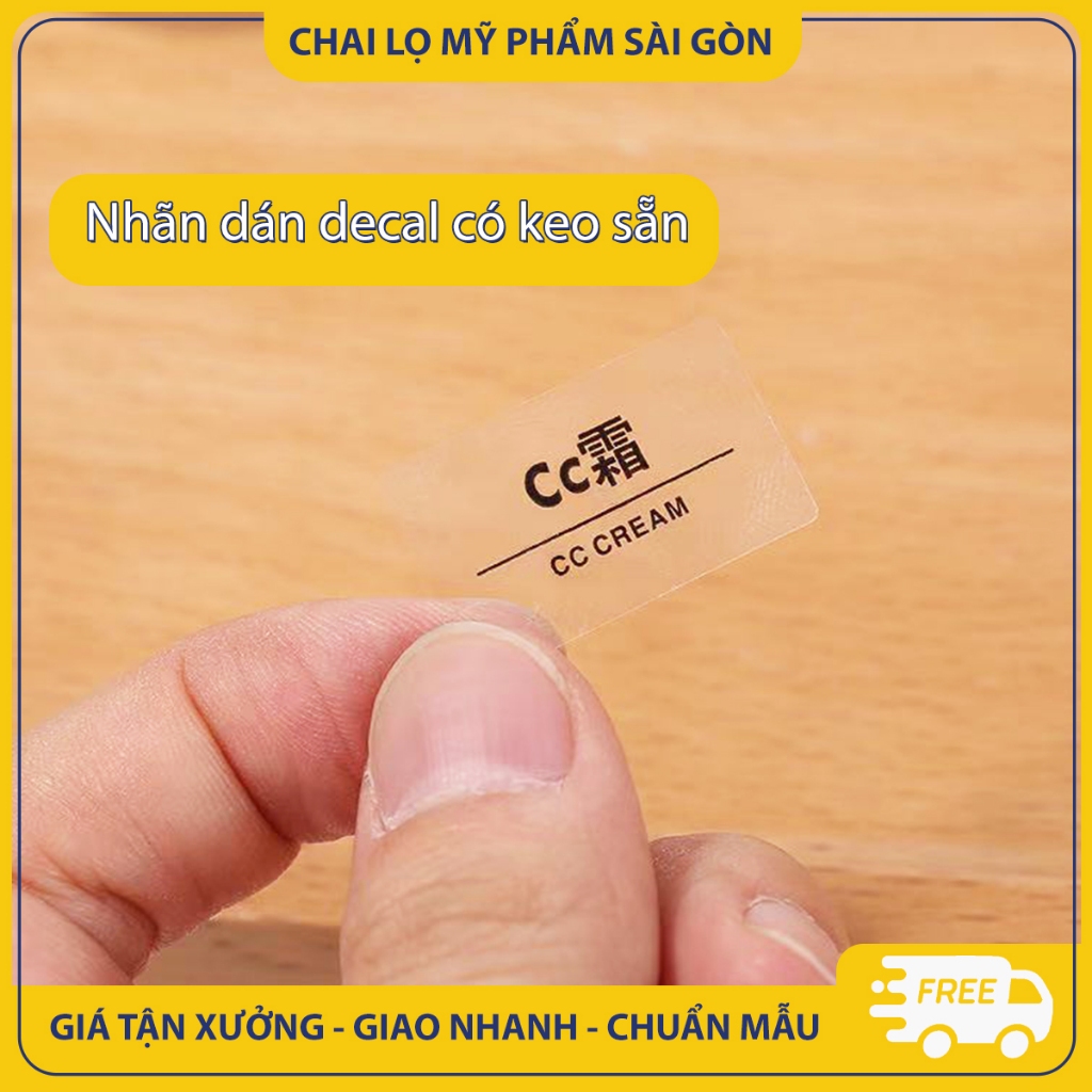 Nhãn dán gồm 30 nhãn tên mỹ phẩm thông dụng, có keo dán  - BuyOne - BOPE08