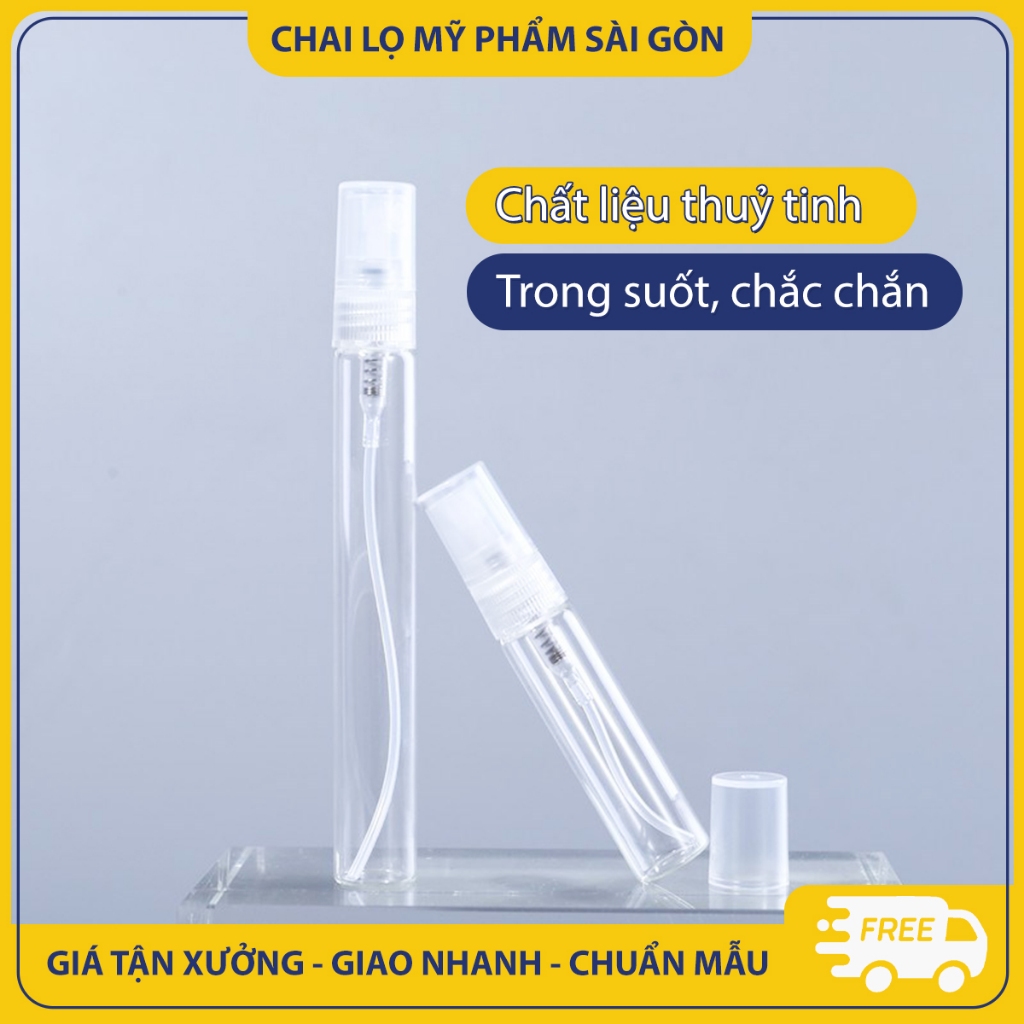 Chai thủy tinh chiết xuất nước hoa, 2ml, 3ml, 5ml, 7ml, 10ml, chai xịt phun sương nhỏ gọn - BuyOne - BOPE12