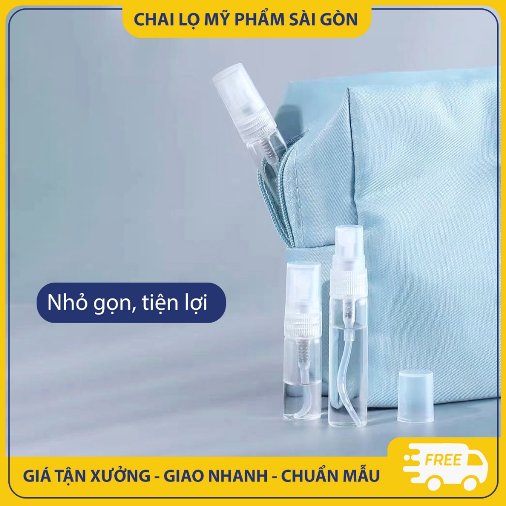 Chai thủy tinh chiết xuất nước hoa, 2ml, 3ml, 5ml, 7ml, 10ml, chai xịt phun sương nhỏ gọn - BuyOne - BOPE12